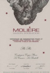 PROJETS DIVERS | Nomination de Plic Ploc aux Molières 2005-2006 {JPEG}