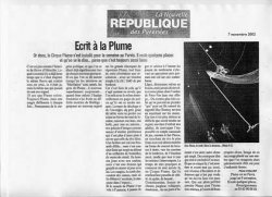Écrit à la Plume | La Nouvelle République des Pyrénées (presse_récréation) {JPEG}