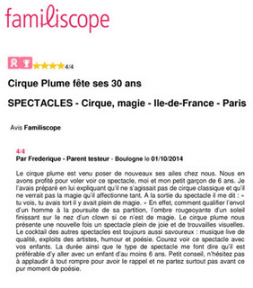 Cirque Plume fête ses 30 ans | Familiscope (presse_tempus) {PDF}