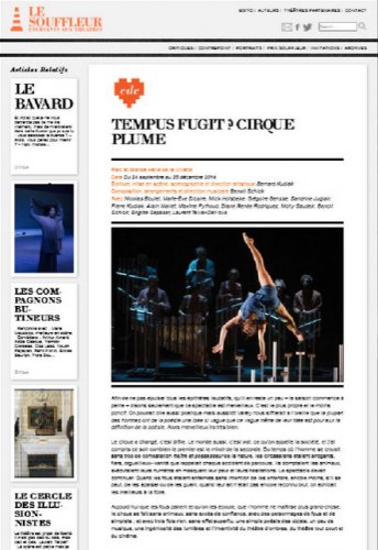 Tempus Fugit ? Cirque Plume | Le Souffleur (presse_tempus) {PDF}