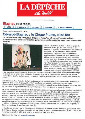 Le Cirque Plume, c'est fou | La Dépêche du Midi (presse_adp) {JPEG}
