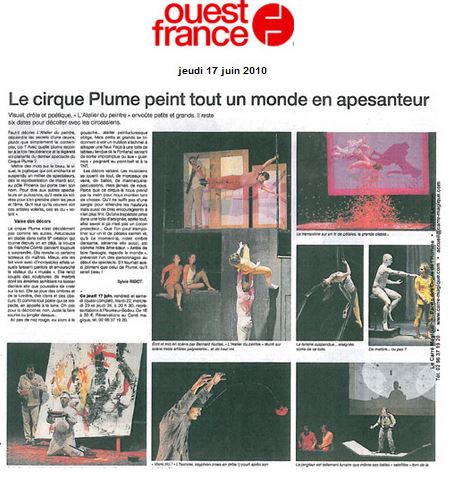 Le Cirque Plume peint tout un monde en apesanteur | Ouest France (presse_adp) {JPEG}