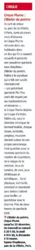 Cirque Plume : L'Atelier du peintre | Panorama du médecin (presse_adp) {JPEG}