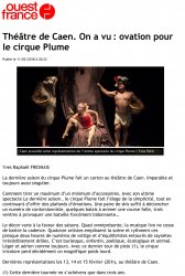 Théâtre de Caen. On a vu : ovation pour le Cirque Plume | Ouest France (presse_lds) {JPEG}