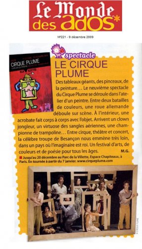 Le Cirque Plume | Le Monde des ados (presse_adp) {JPEG}