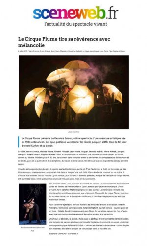 Le Cirque Plume tire sa révérence avec mélancolie | Sceneweb (presse_LDS) {PDF}