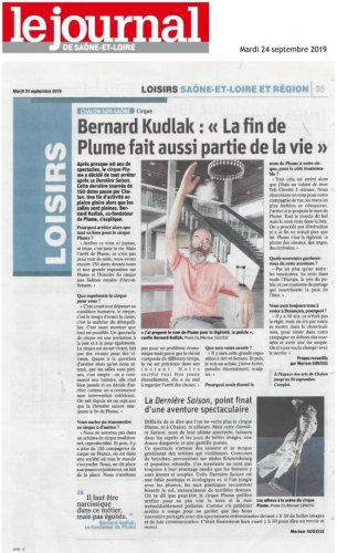 Bernard Kudlak : « La fin de Plume fait aussi partie de la vie » | Journal de Saône et Loire (presse_lds) {PDF}