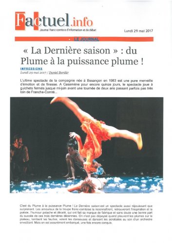 "La Dernière saison" : du Plume à la puissance plume ! | Factuel.info (presse_lds) {PDF}