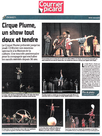 Cirque Plume, un show tout doux et tendre | Courrier Picard (presse_tempus) {PDF}