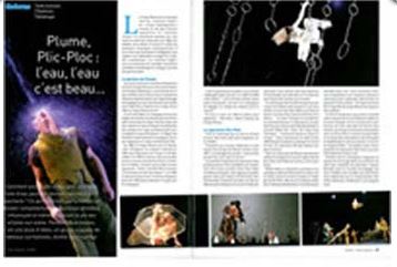 Plume, Plic-Ploc : l'eau, l'eau c'est beau | Cirque Magazine (presse_plicploc) {JPEG}