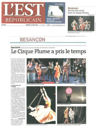 Le Cirque Plume a pris le temps | Est Républicain (presse_tempus) {PDF}
