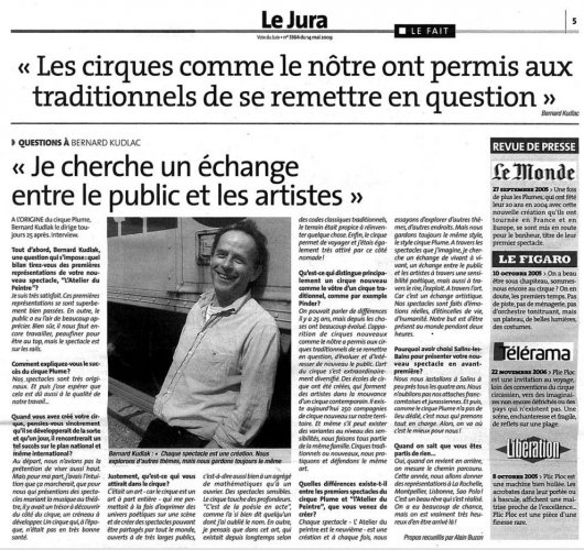 Interview of Bernard Kudlak | La Voix du Jura (presse_adp) {JPEG}