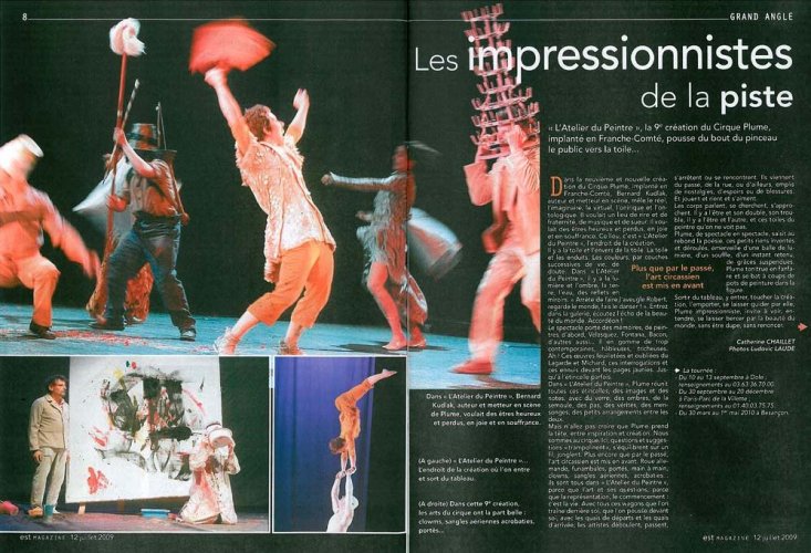 La palette magique du Cirque Plume part1. Les impressionnistes de la piste | Est Magazine (presse_adp) {JPEG}